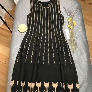 Modcloth cat sweater dress size S